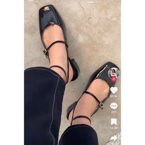 Zara Block Heel Slingback Heels